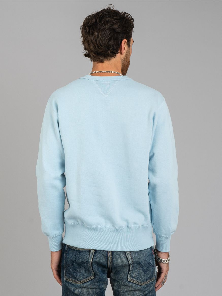 The Real McCoy’s 10oz Loopwheeled Crewneck Sweatshirt - Saxe Blue