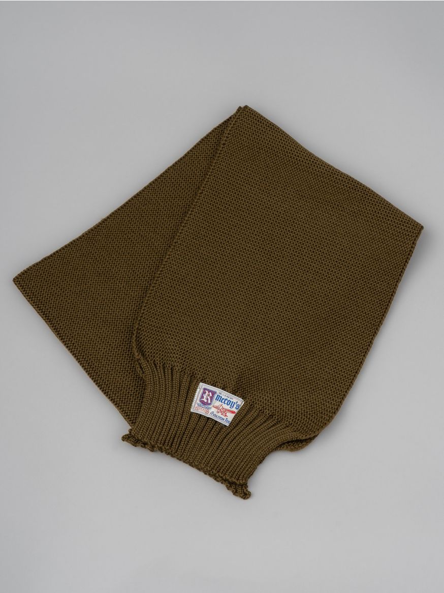 The Real McCoy's Wool-Knit Scarf - Olive