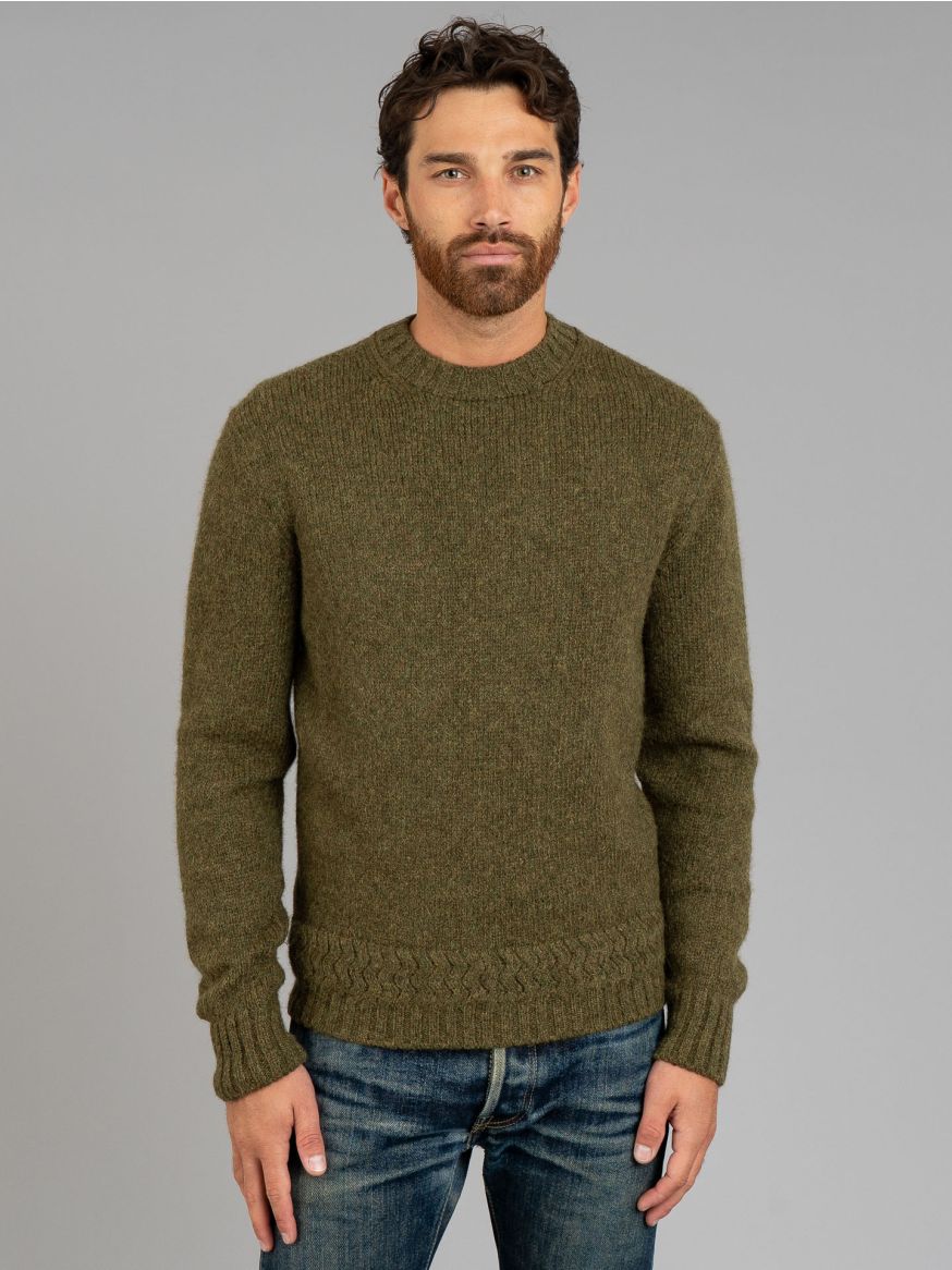 3sixteen Alpaca Crewneck Sweater - Forest