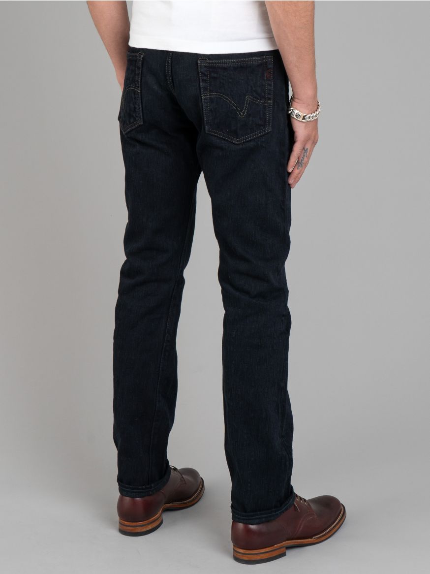 Iron Heart IH-888s-SLBOD 16oz Slubby Selvedge Denim Jeans - Indigo Overdyed Black - Relaxed Tapered