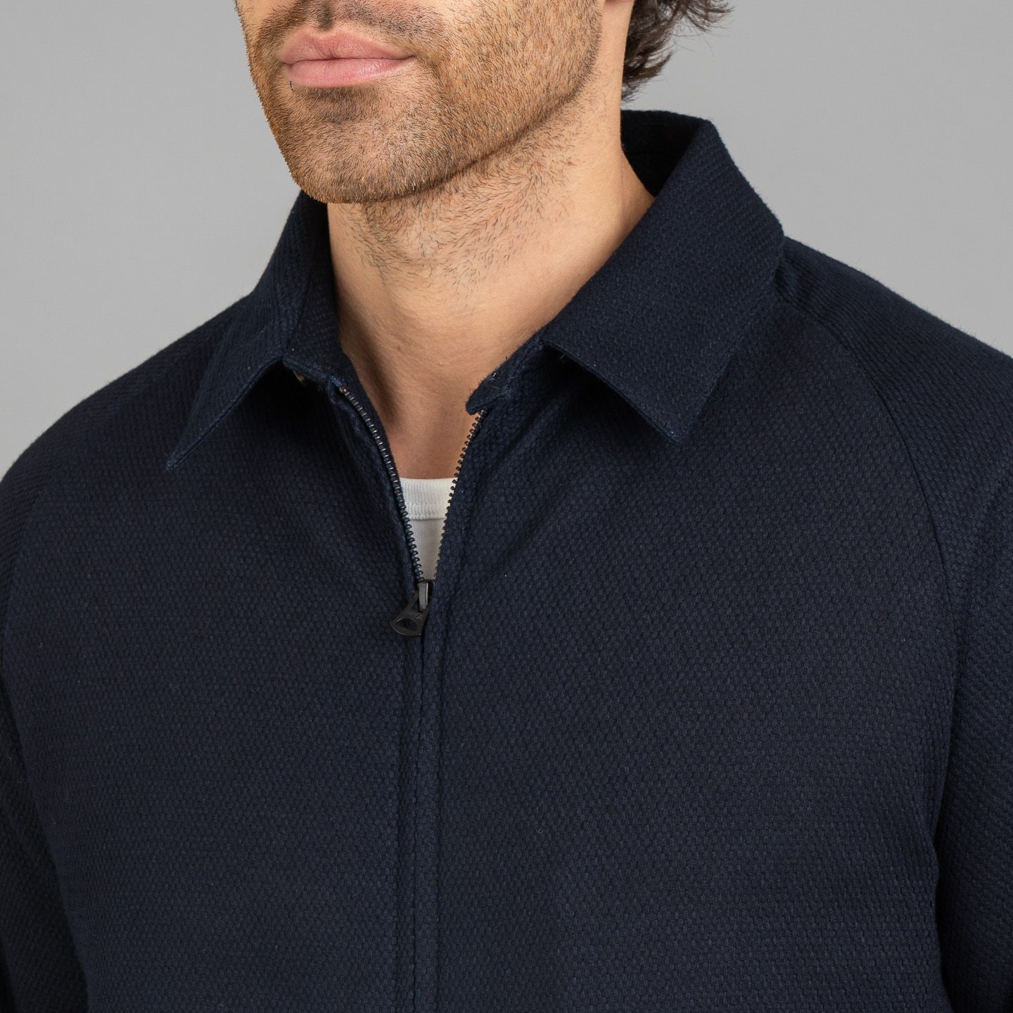 Sashiko Harrington Jacket Indigo - Momotaro | R&H