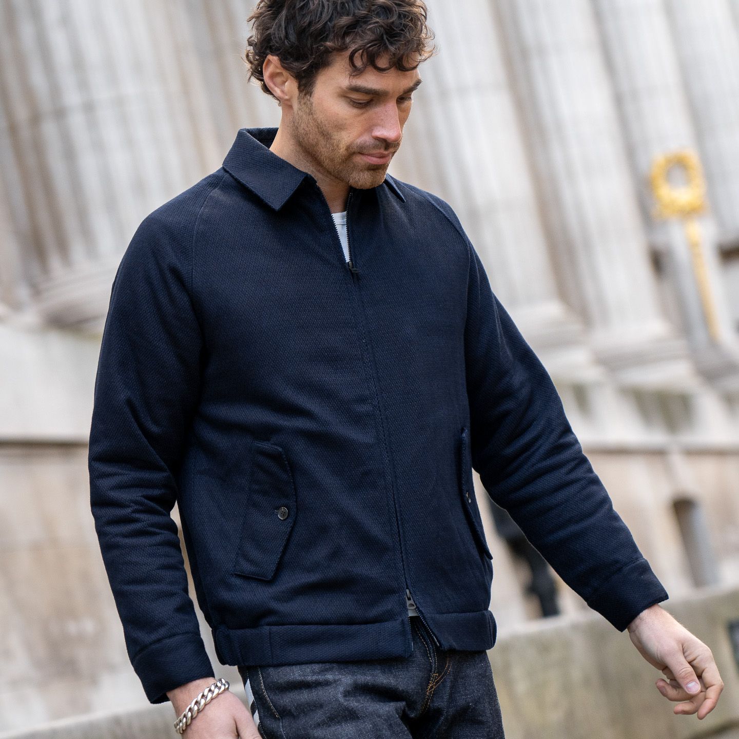 【EZKATON】25SS★ Indigo Harringtion Jacket EZKATON】25SS☆ Indigo Harringtion Jacket