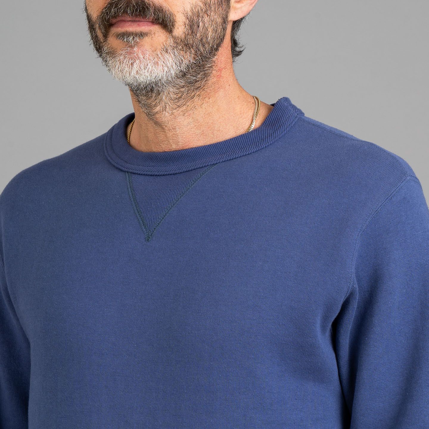 10oz Loopwheeled Crewneck Sweatshirt V2 Navy - The Real McCoy's