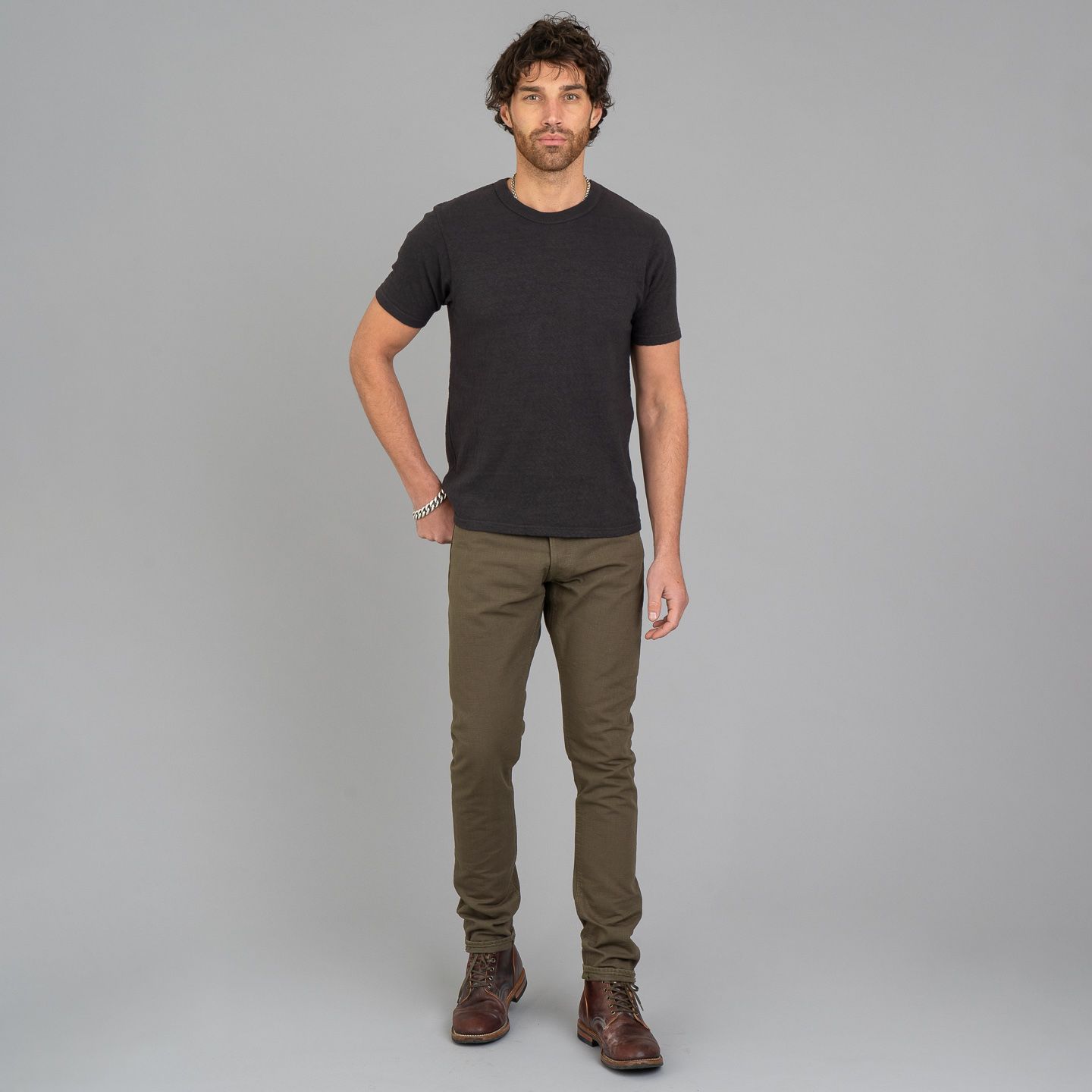 Pure Blue Japan Heavy Duck Canvas Olive Pants - Relaxed Tapered Pure Blue Japan Heavy Duck Canvas Olive Pants - Relaxed Tapered