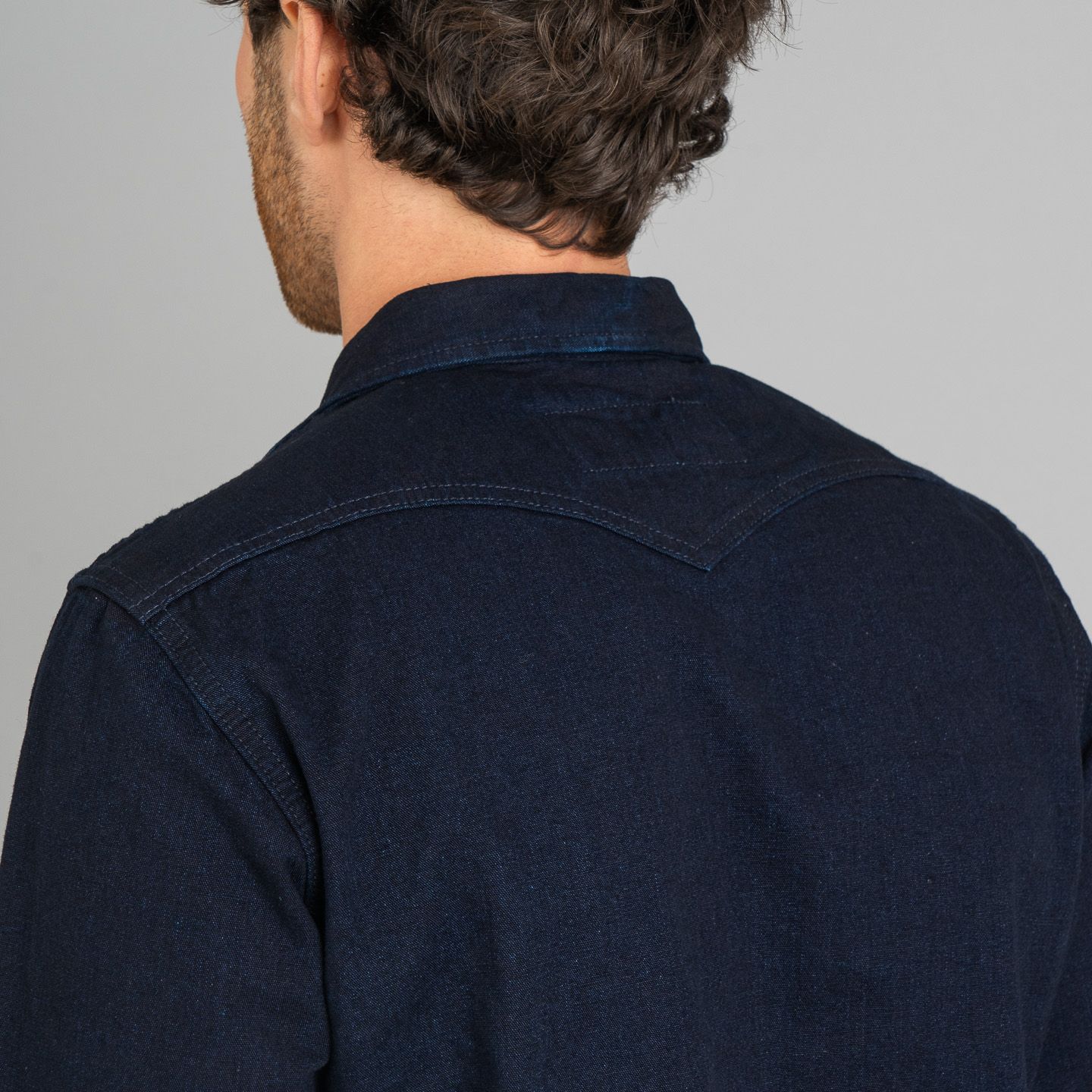 Rogue Territory Rinsed Indigo Selvedge Canvas Western Shirt