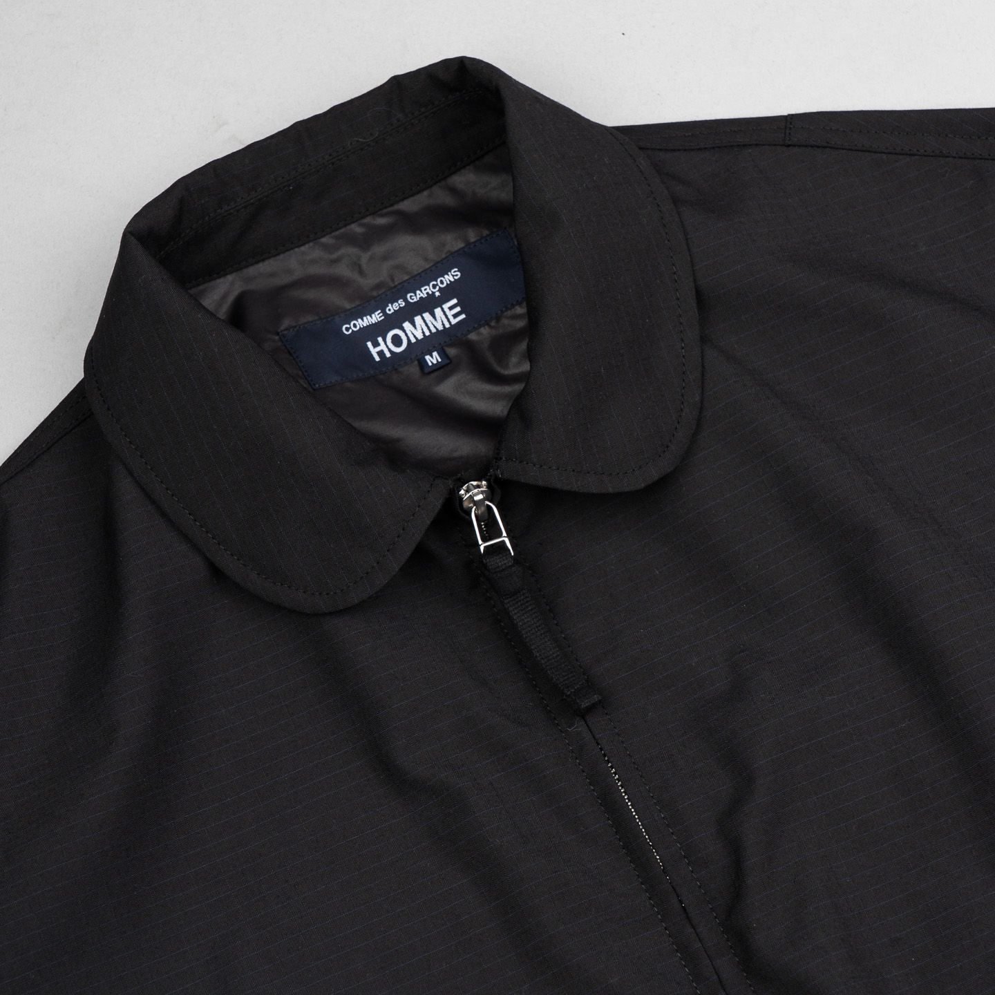 COMME des GARCONS Bleached Hem Round Collar Jacket Grey S-M