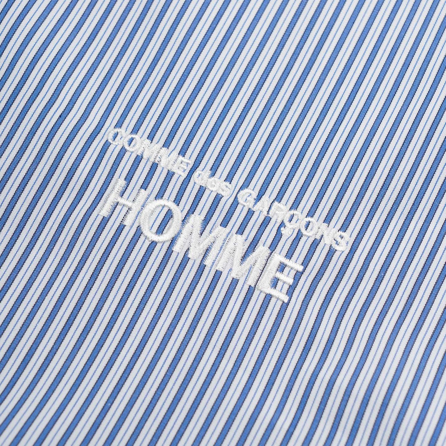 Comme des Garçons Homme Striped Cotton Oxford Shirt - Navy