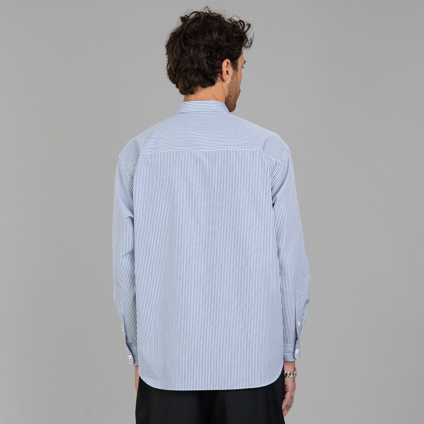 Comme des Garçons Homme Striped Cotton Oxford Shirt - Navy