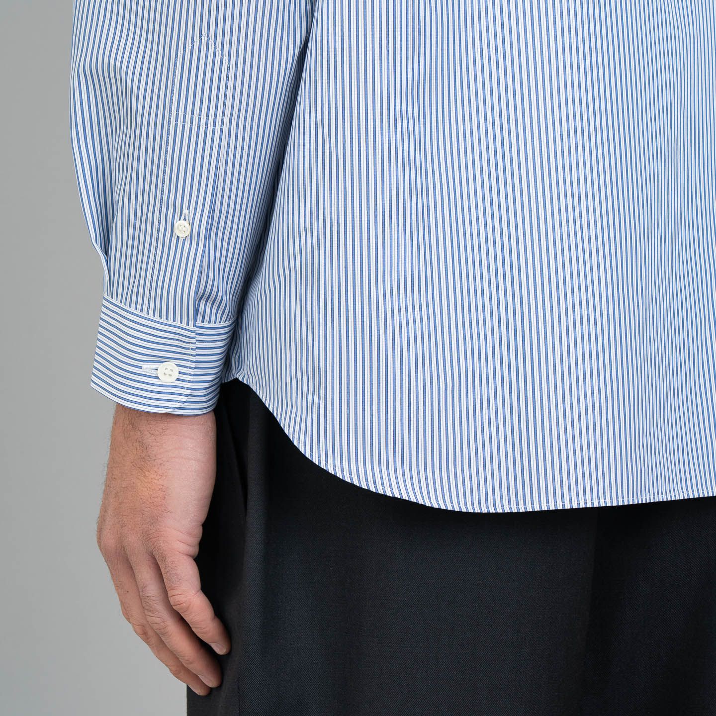 EVERYDAY I LIKE◆Neo CroppedTシャツ/FREE/コットン/BLK/24-070-500-8041-1-0 Comme des Garçons Homme Striped Cotton Oxford Shirt - Navy