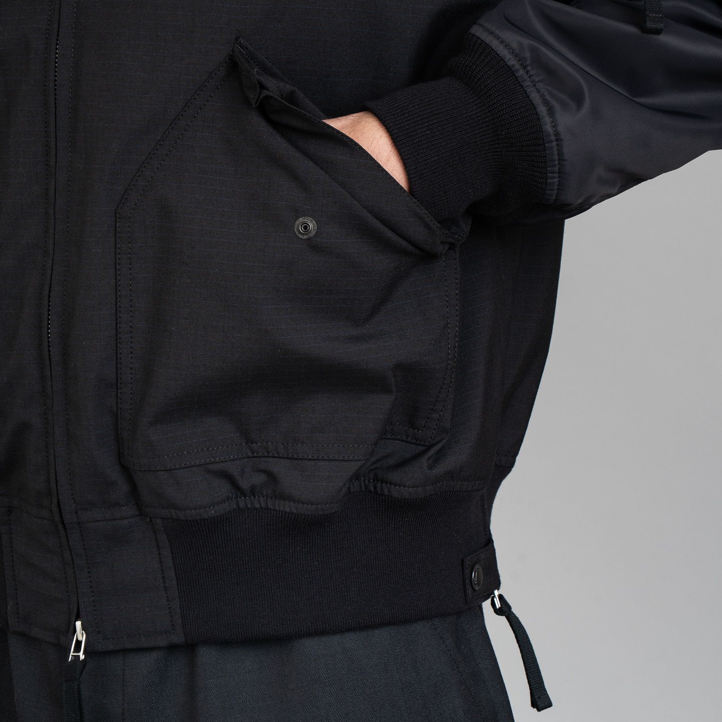 Comme des Garçons Homme Ripstop Bomber Jacket - Black Comme des Garçons Homme Ripstop Bomber Jacket - Black