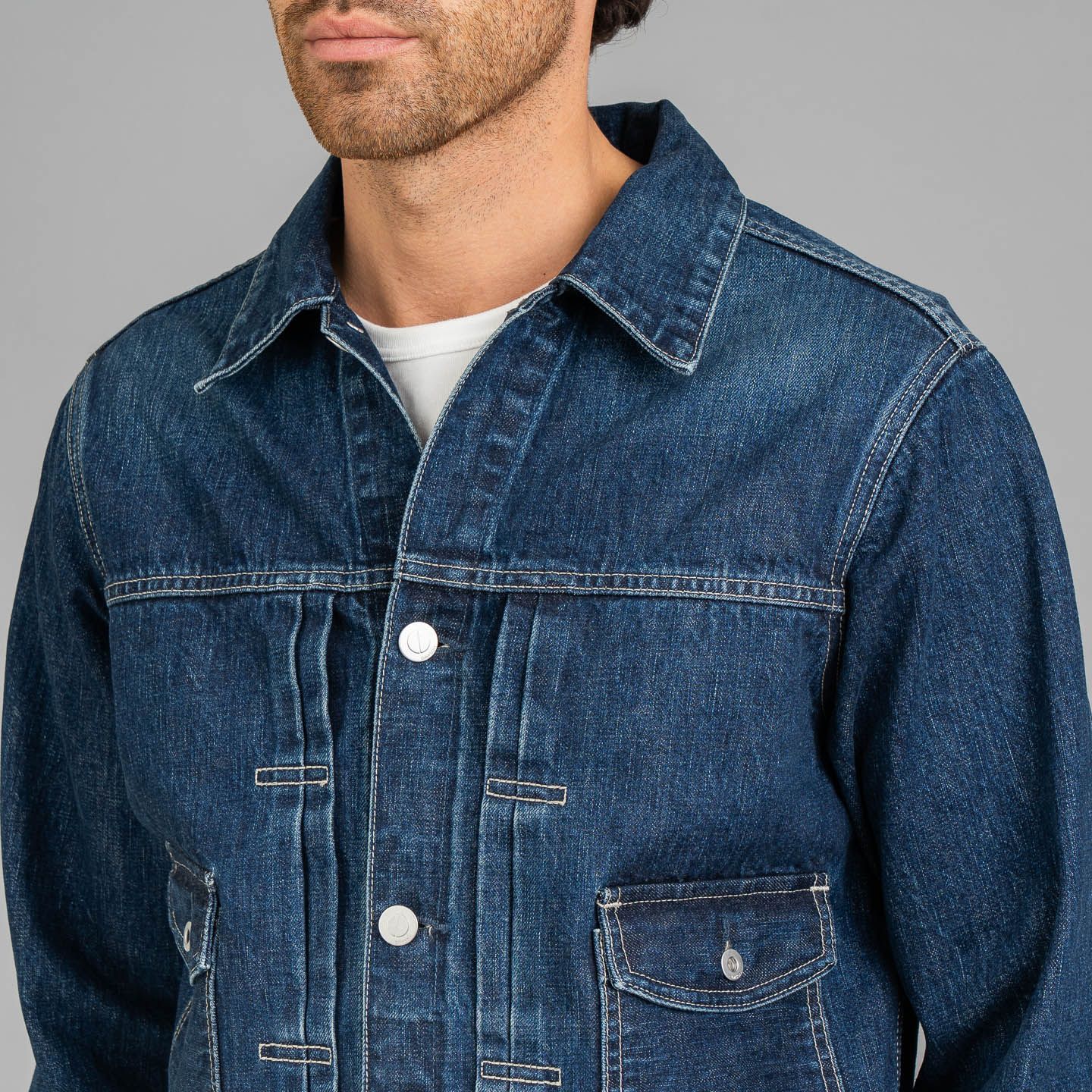 GQ1813◇DAWSON DENIM : Engineer Jacket◇L◇ Men's Dawson Denim Type II Jacket Washed Indigo - Gloverall