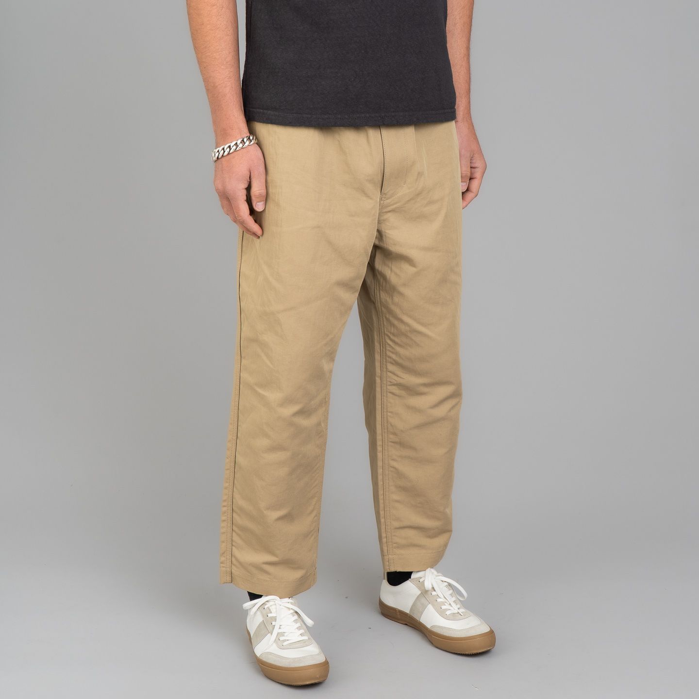 ☆COMME des GARCONS☆ Men's Relaxed Fit Vintage Wash Man to Comme des Garçons Homme Cotton & Linen Pull String Trousers