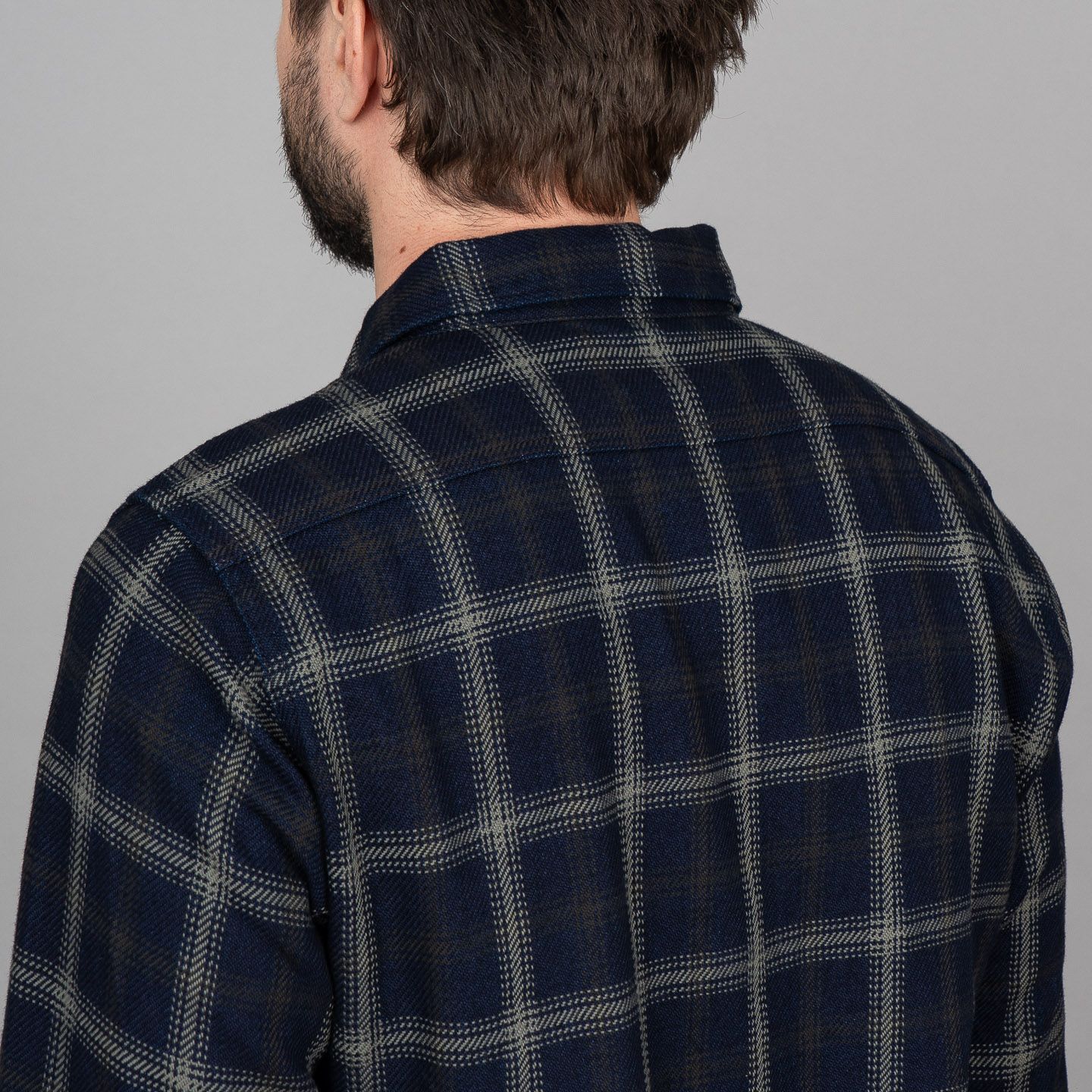 シャツ IONSEOUL No.0031 hood check over SHIRT BBJ334 Stretch Cotton Non-Iron Oxford Polo Button Down Collar, Bold