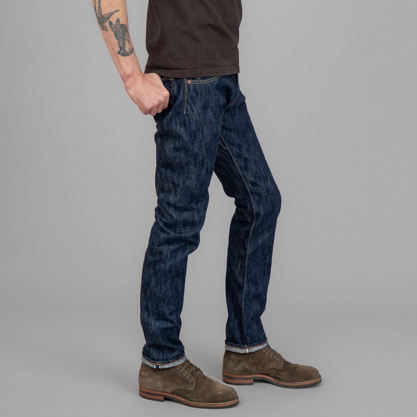 Pure Blue Japan KS-15oz-013 Kasuri Selvedge Jeans - Slim Tapered
