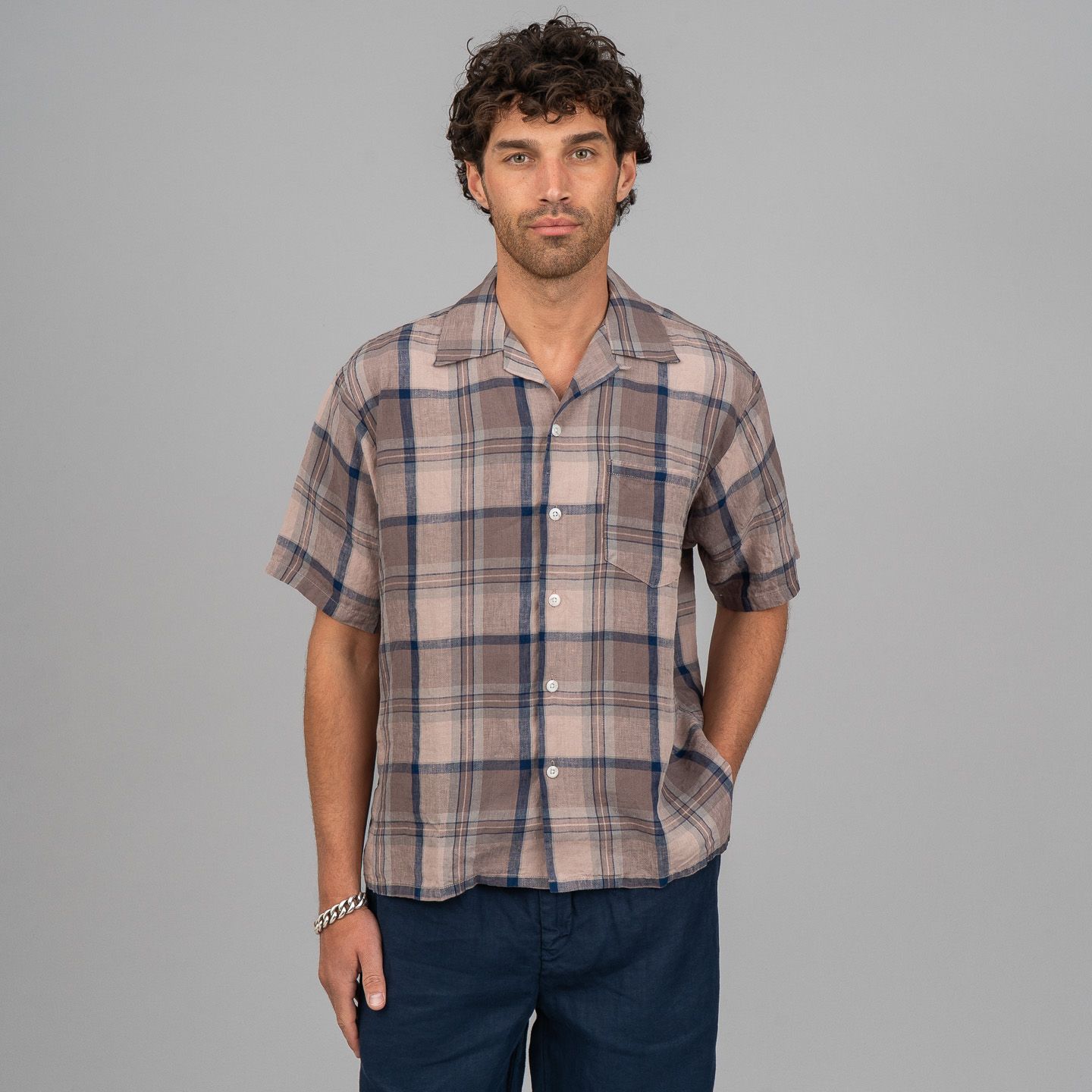 OVY Open Collar Short Sleeve Shirt トーマス L】 OVY Stripe Open Collar Short Sleeve Shirt｜Yahoo!フリマ