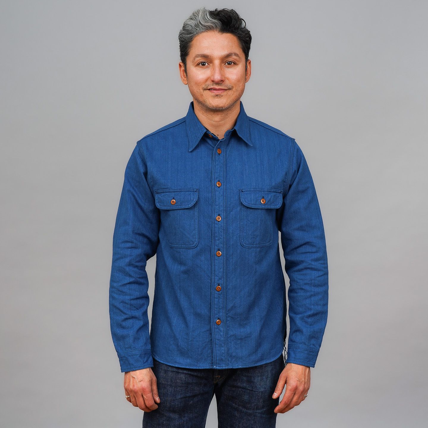 【PERSTEP】25SS★ Herringbone Twill Field Shirt Cotton Herringbone Twill Shirt