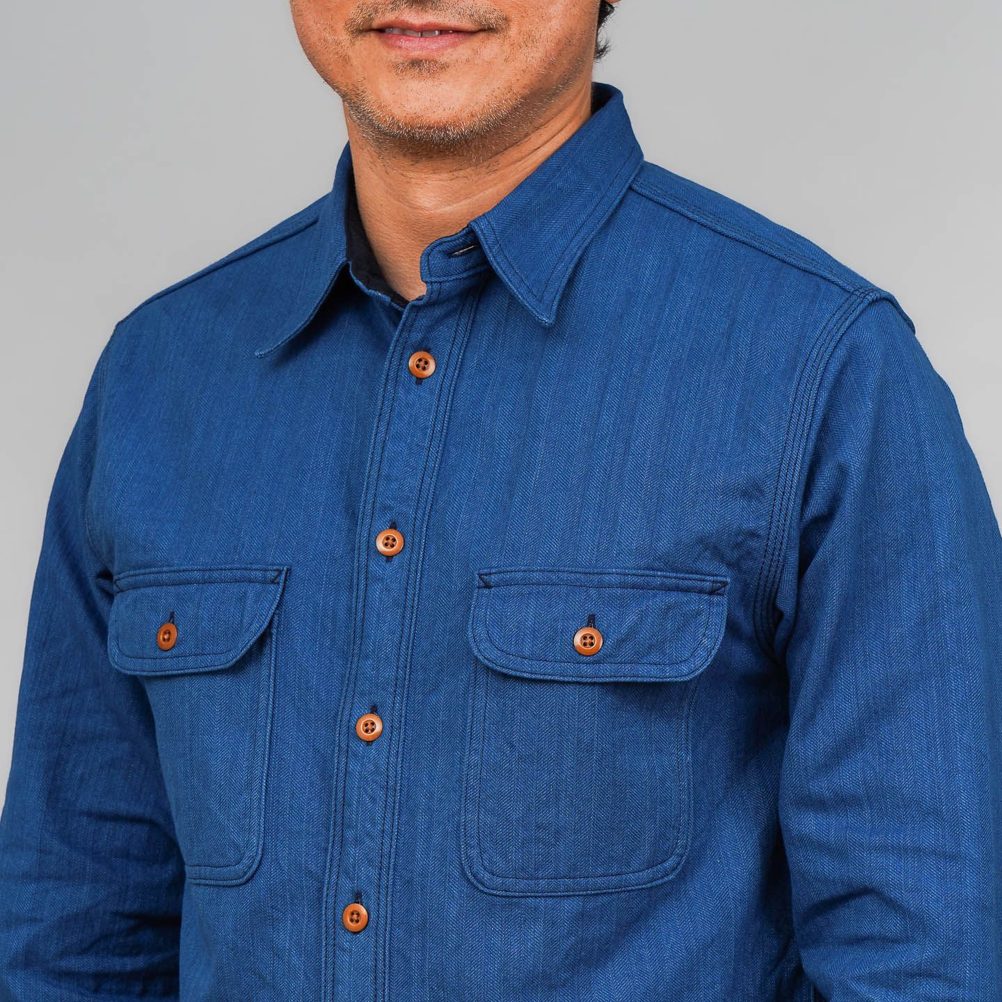 【PERSTEP】25SS★ Herringbone Twill Field Shirt 20250411-jdo00064.jpg