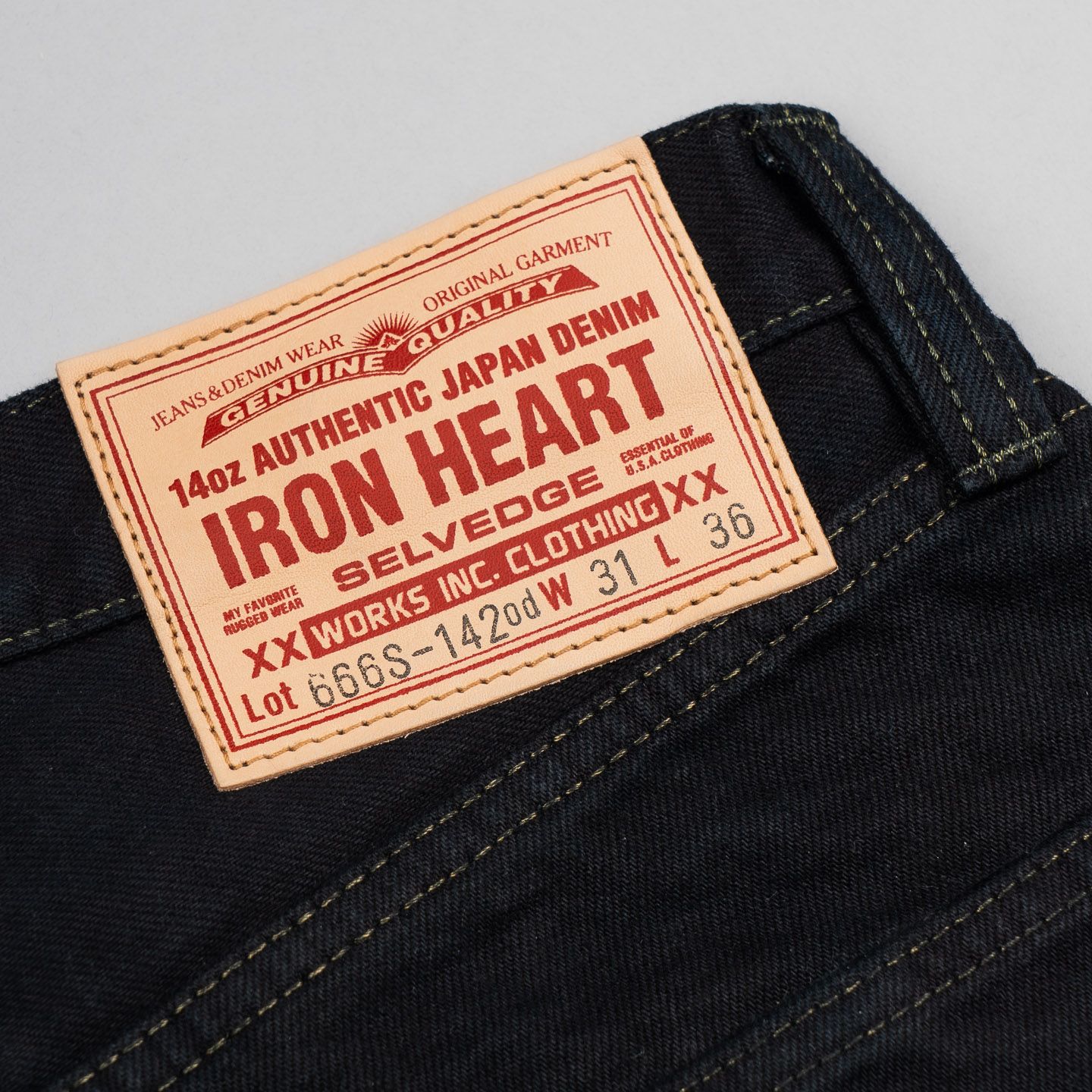 Iron Heart IH-666s-142OD 14oz Selvedge Denim Jeans - Indigo