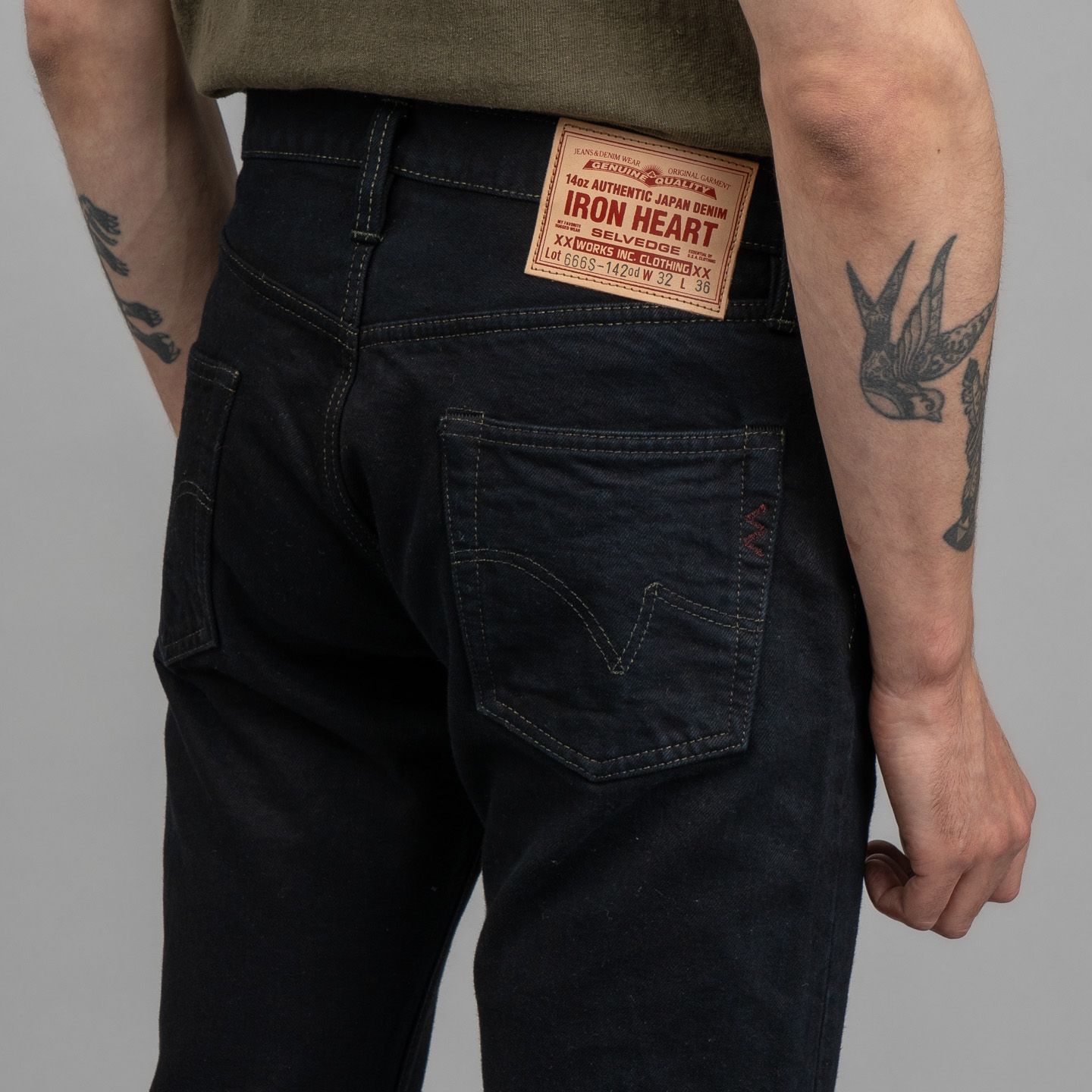 アイアンハートIRON HEART IH-666S-16oz w32 Iron Heart - IH-666S-SLB - 16oz Slubby Selvedge Slim