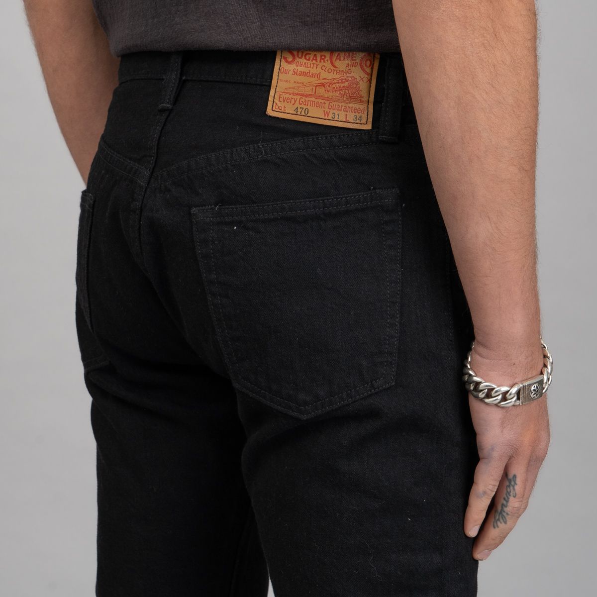 パンツ SUGAR CANE 13oz. BLACK DENIM TYPE-III Sugar Cane Black Denim Type-III Slim Tapered - One Wash 13