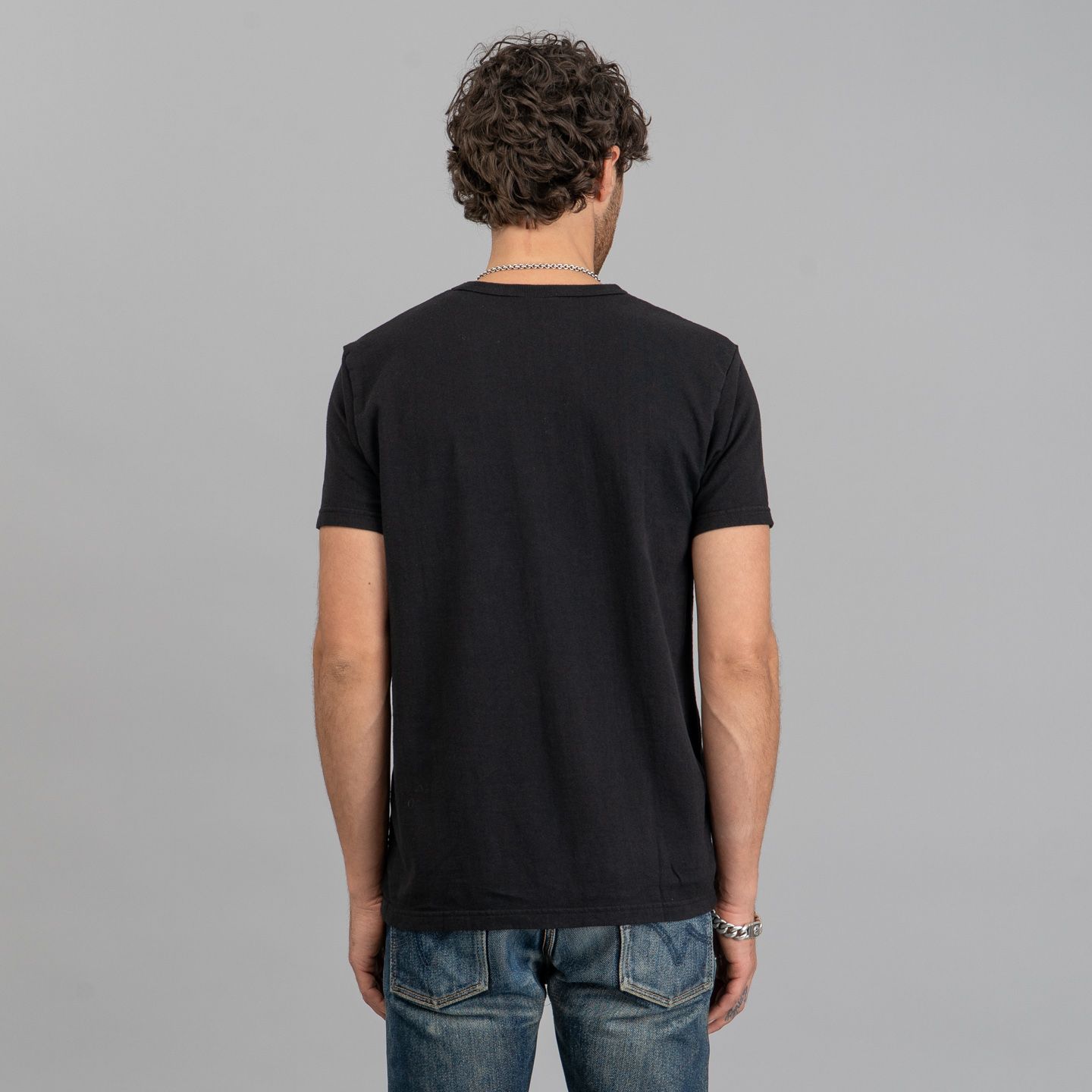 Tシャツ・カットソー ETMON Ribbon Twisted TShirt, Black Samurai Inlay Loopwheeled T Shirt - Black