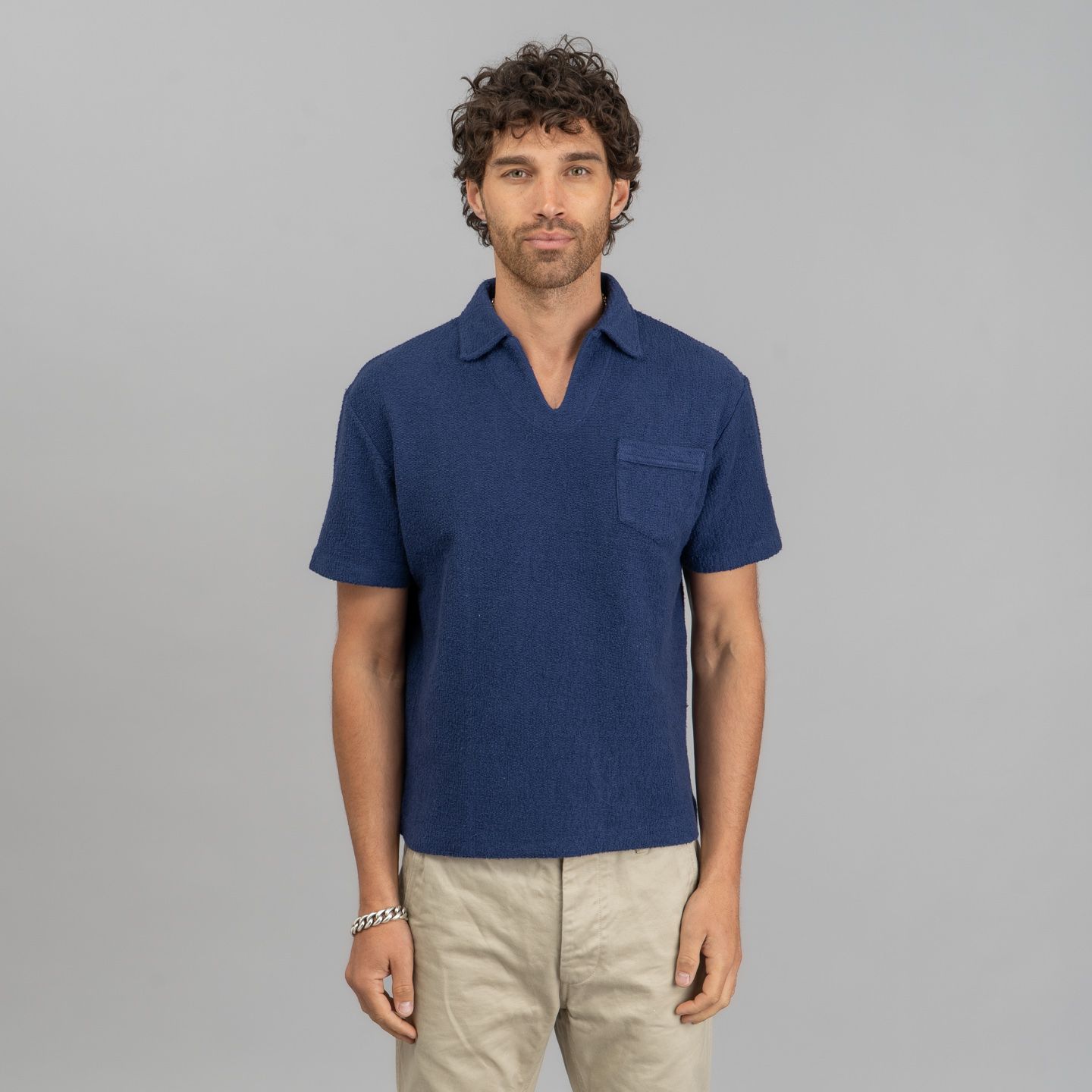 The Real McCoy's Cotton Pile Skipper - Navy