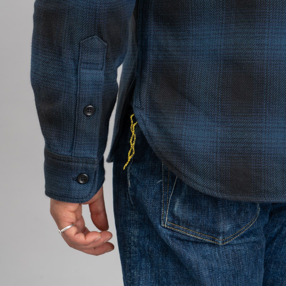 Iron Heart IHSH-265 Ultra Heavy Flannel Ombré Check Work