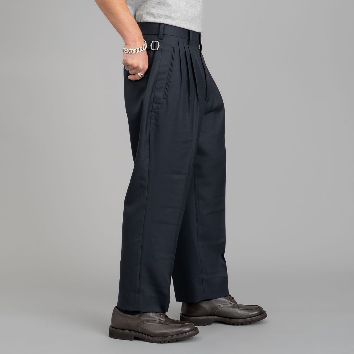 スーツ COMOLI 25SS Wool Serge Pants COMOLI Wool Surge Pants, Navy – Navyblue