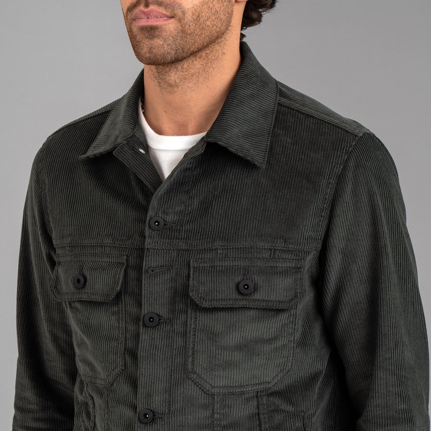Corduroy Cruiser Jacket Grey - Rogue Territory | R&H Corduroy Cruiser Jacket Grey - Rogue Territory | R&H