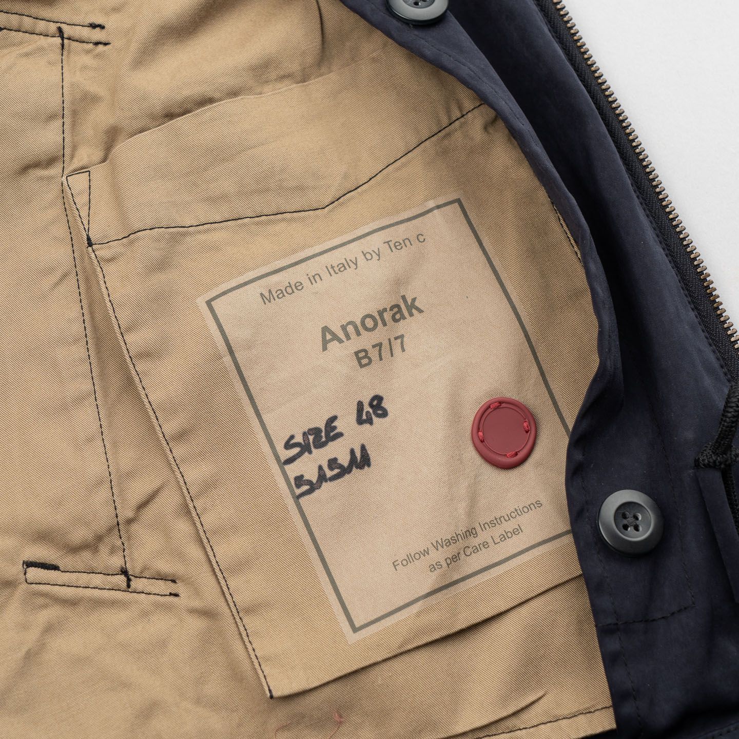 Garment Dyed Anorak Navy - Ten c | Rivet & hide