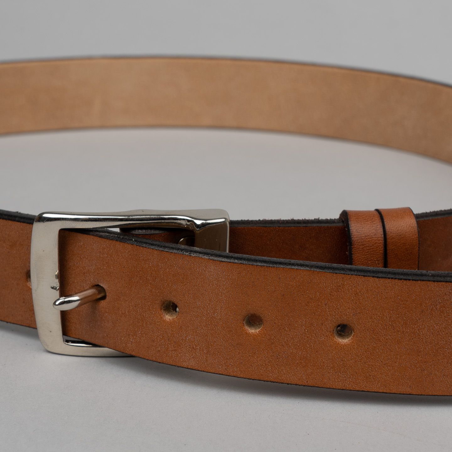 インテリム 20mm oak bark leather belt INTERIM/20mm OAK BARK LEATHER BELT (BLACK)