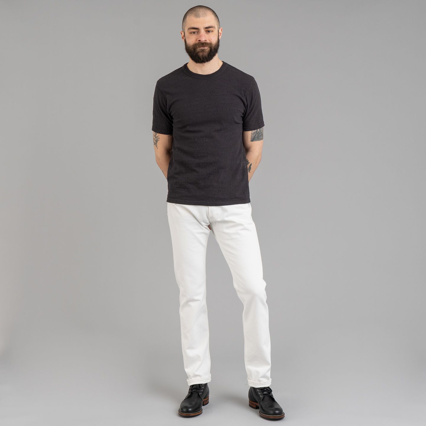 IRON HEART ホワイトデニム IH-888-WT White Denim Relaxed Tapered Jeans - Iron Heart | R&H