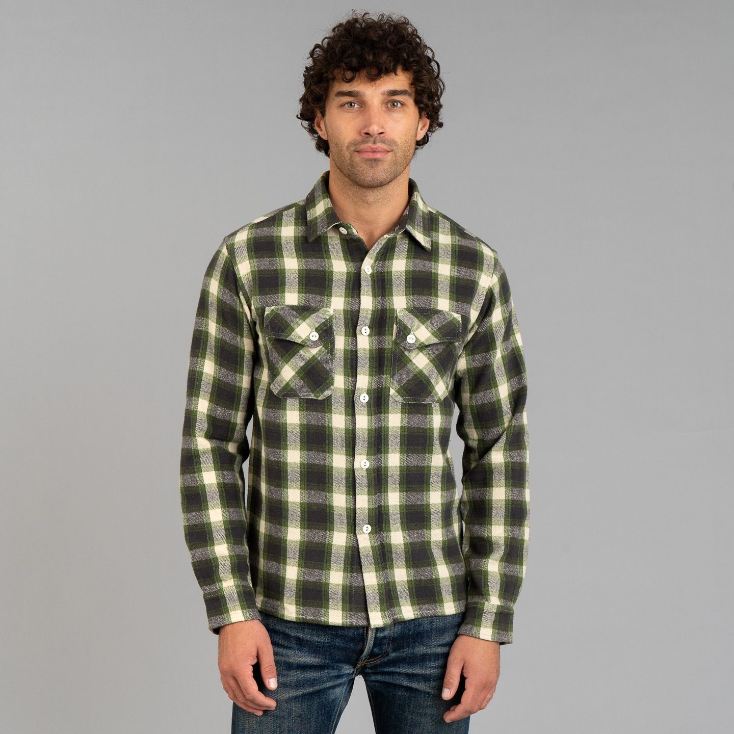 Crosscut Flannel Emerald Shaggy - 3sixteen | R&H