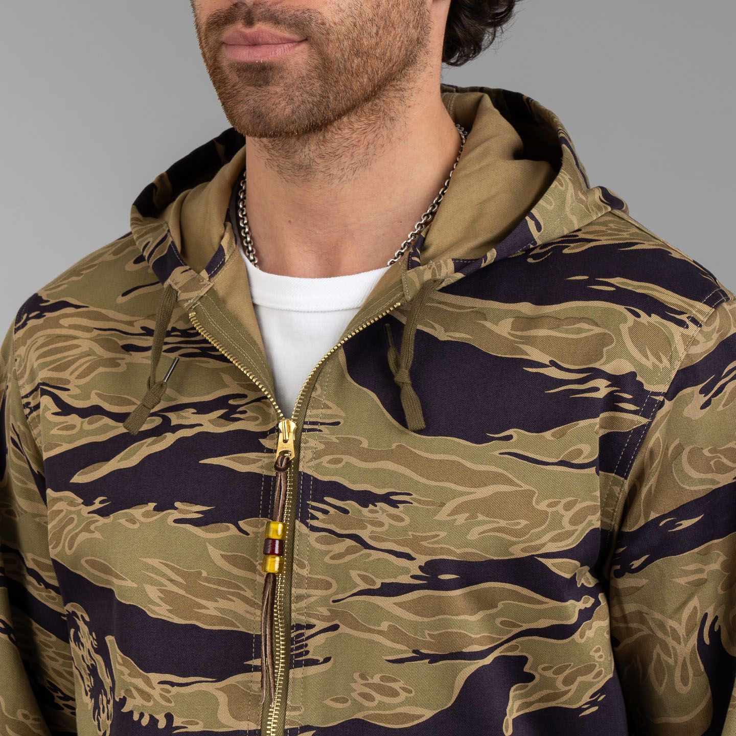 The Real McCoy's Tiger Camouflage Parka - Khaki