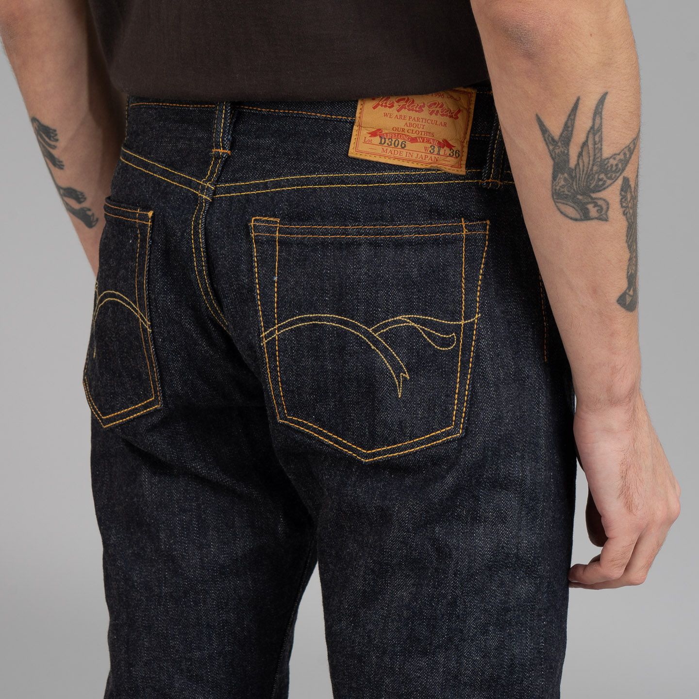 D306 Slim Tapered Jeans - The Flat Head| Rivet & Hide D306 Slim Tapered Jeans - The Flat Head| Rivet & Hide