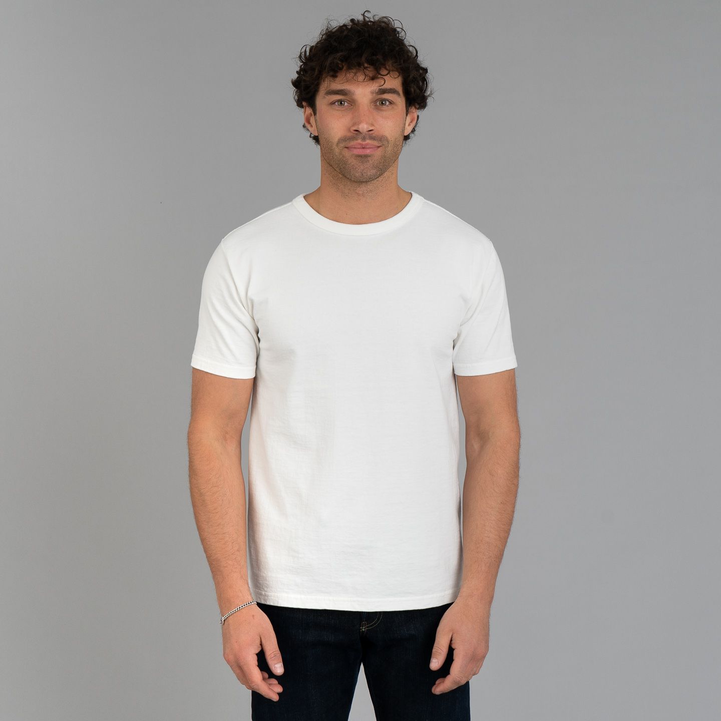 Loopwheeled T-Shirt White - Studio D'Artisan | Rivet & Hide