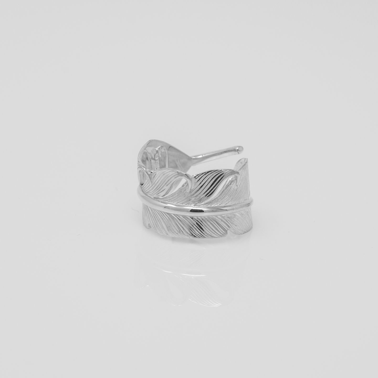 Sterling Silver Feather Ring - The Flat Head | Rivet & Hide