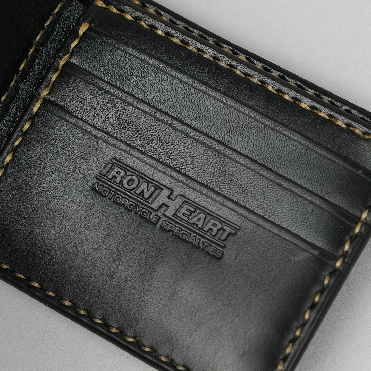 小物 SHORT WALLET [BLACK/Cordovan] Cordovan Mini Wallet Black - The Flat Head | Rivet & Hide