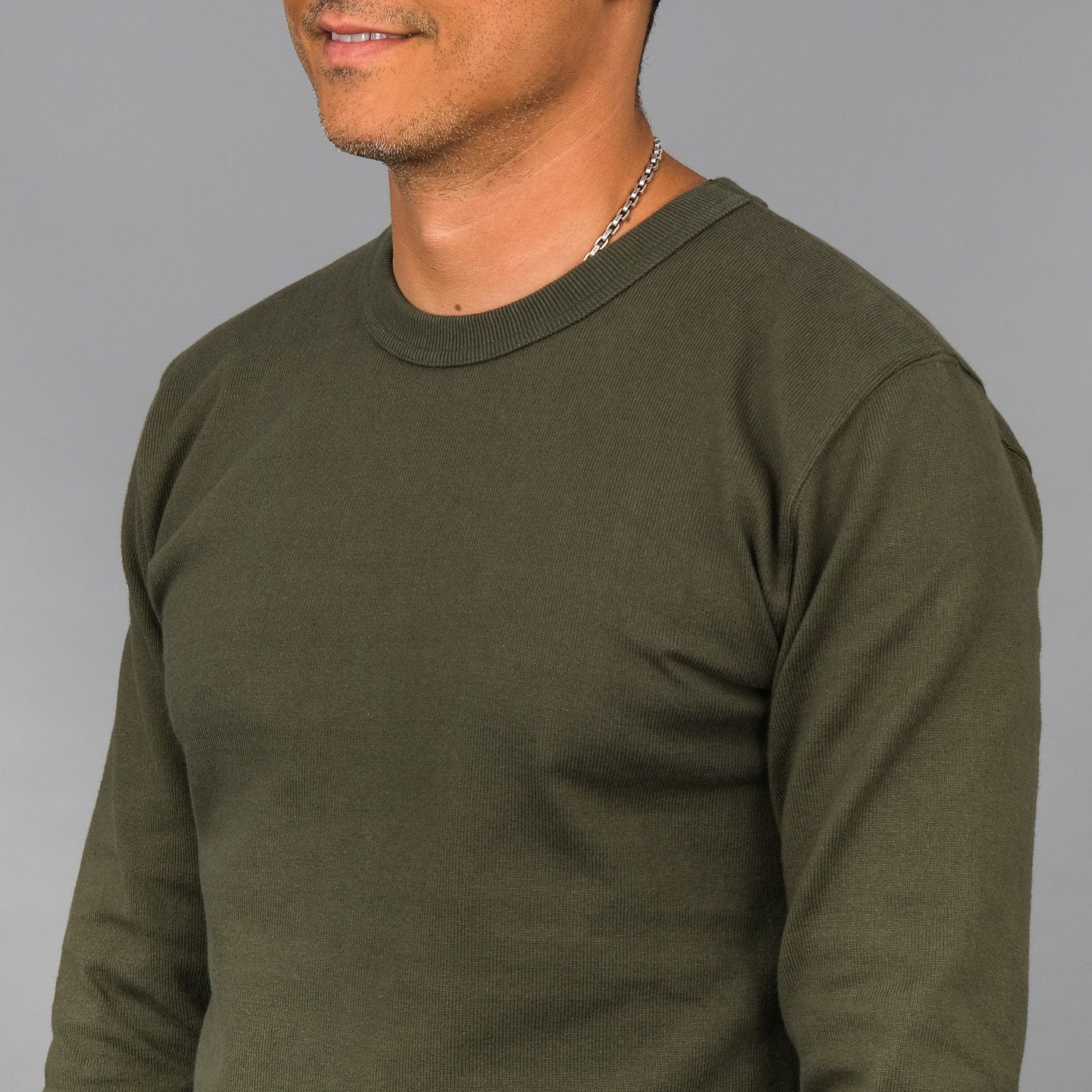11oz Olive Cotton Crew Neck - Iron Heart | Rivet & Hide