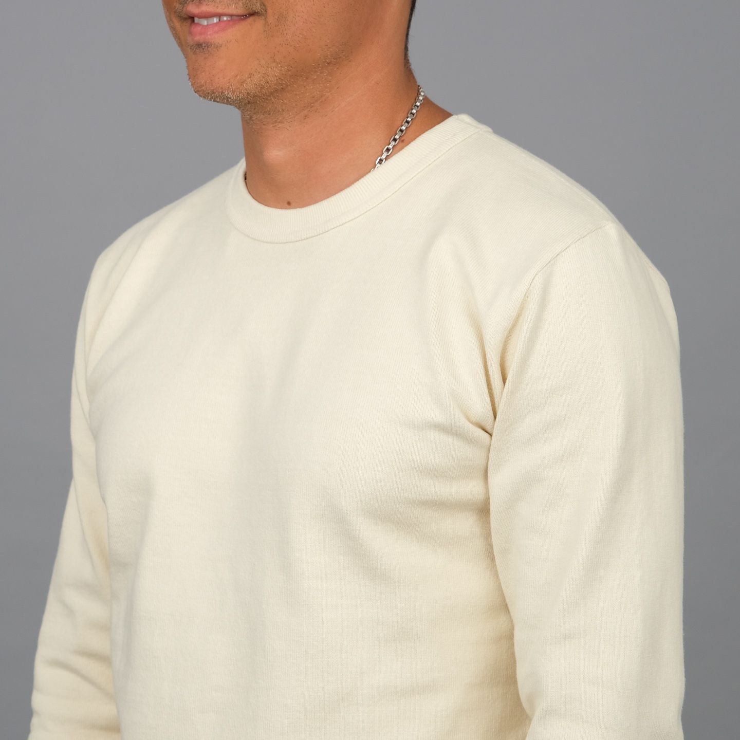 Tシャツ・カットソー RONRON LACE ROUND HEART NECK LONG SLEEVE CREAM T-shirts - RONRON 론론