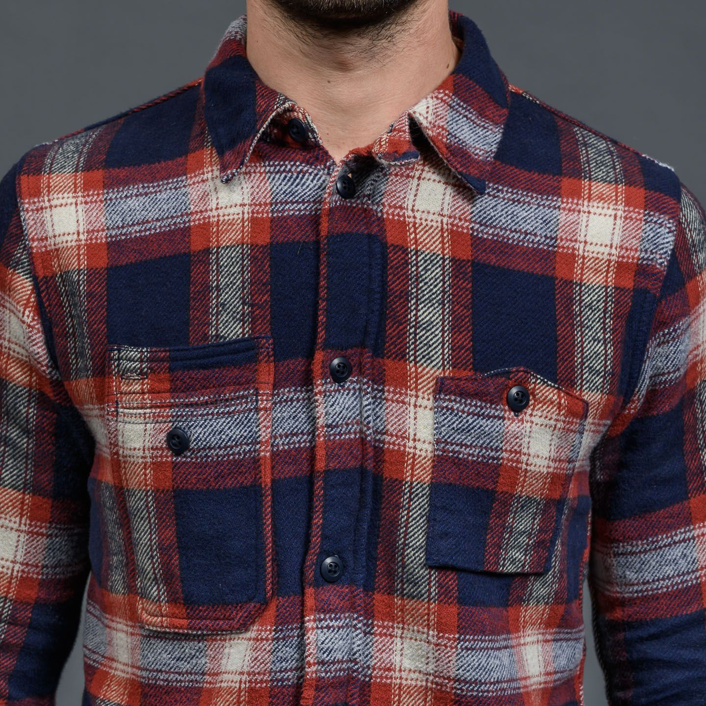 【XERO B&R ゼロビーエヌアール】Flannel Box Check Shirts 2色 バッファローチェック ルーズワークシャツ - セブンバイセブン