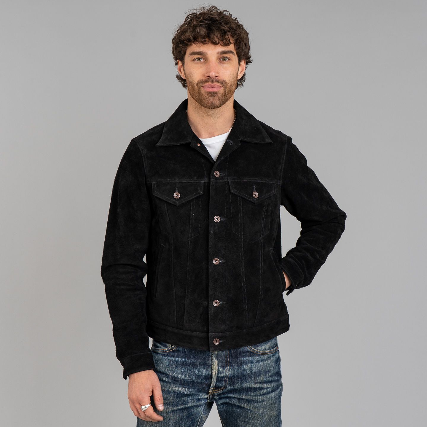 ジャケット・アウター IRON HEART/ tracker jacket type 3rd Iron Heart Leather Jacket Type 3 Rare! Trucker Small Japan