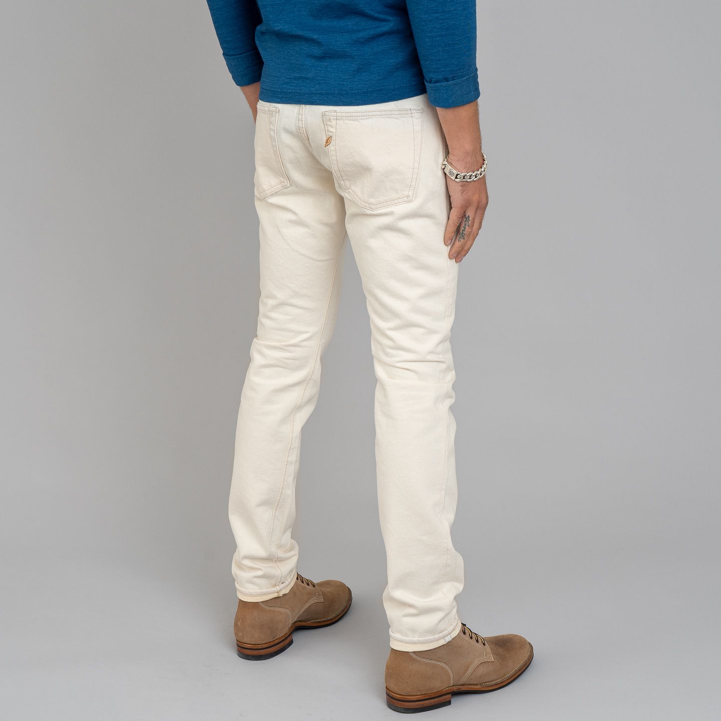 1172 Slim Tapered Ecru Selvedge Jeans - Pure Ble Japan | R&H