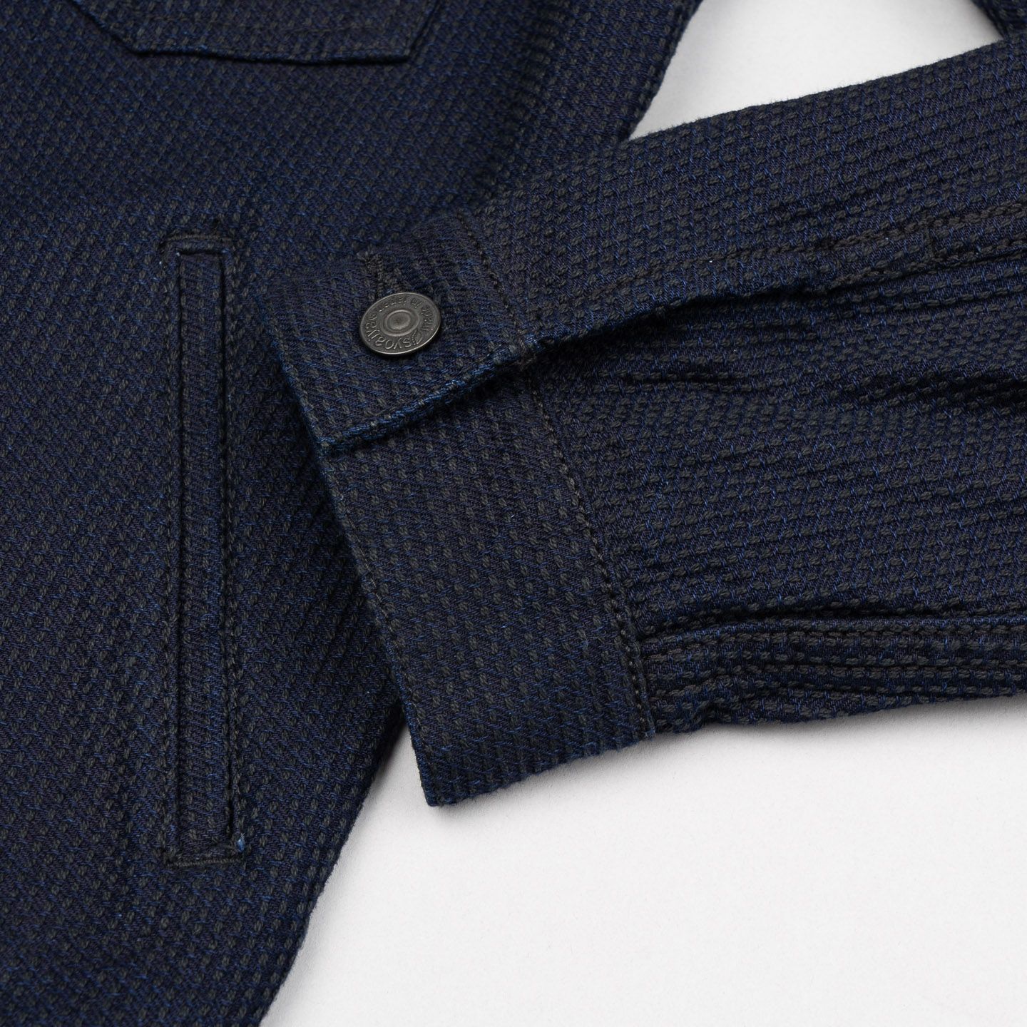 Pure Blue Japan Indigo/Black Sashiko Jacket - Type II