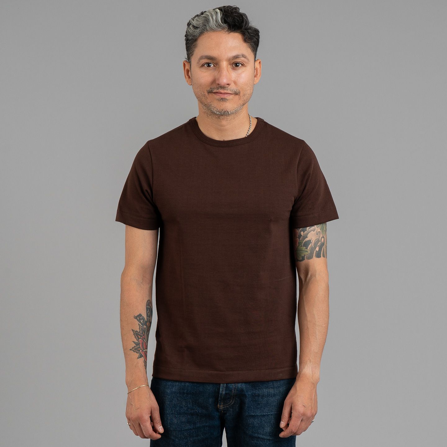 215 Heavyweight Organic Tee Coffee - MBS | Rivet & Hide