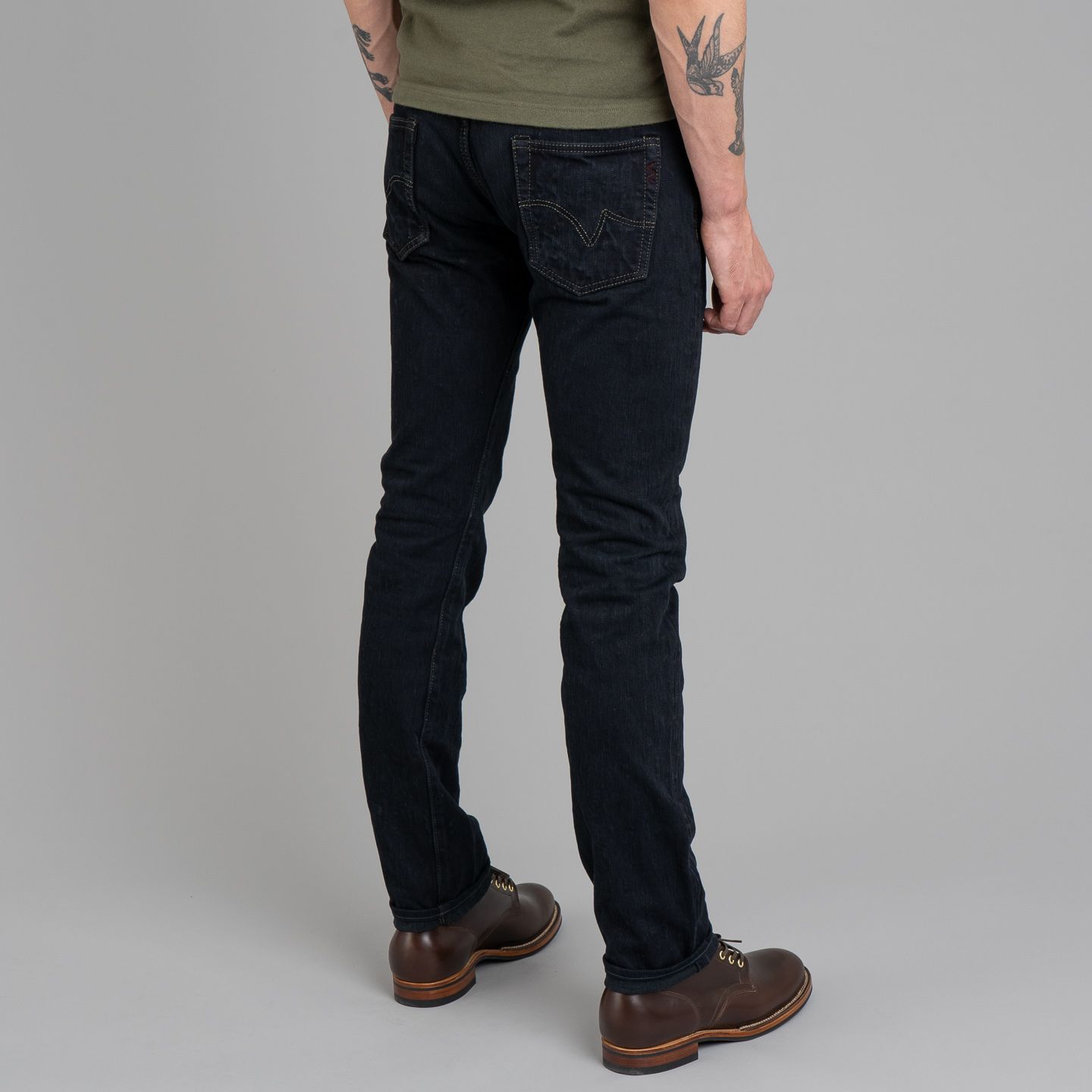 IH-777s-SLBod Slubby Selvedge Overdyed Black - Iron Heart | R&H