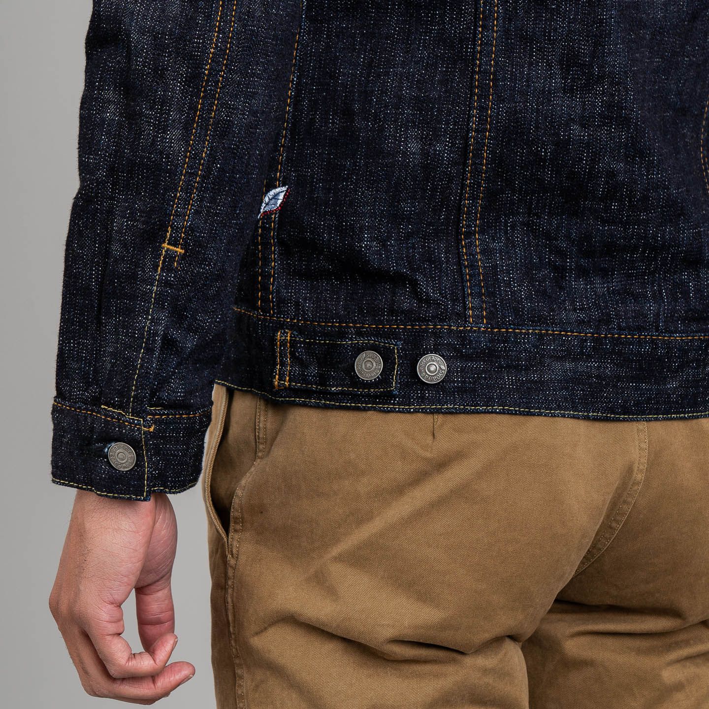 Pure Blue Japan 6115 Double Face Indigo x Stripe Jacket