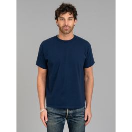 ★DANDEL★ DD keep it simple tee NAVY Samurai Solid Plain T-Shirt - Navy