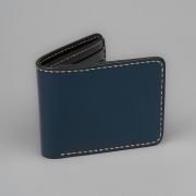 Iron Heart Slimline Small Shell Cordovan Wallet - Navy Blue