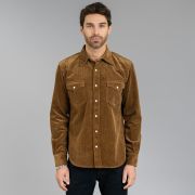 [JEMUT]★25SS★韓国人気★RISE OVERFIT CORDUROY SHIRT Iron Heart IHSH-398 11oz Corduroy Western Shirt - Camel